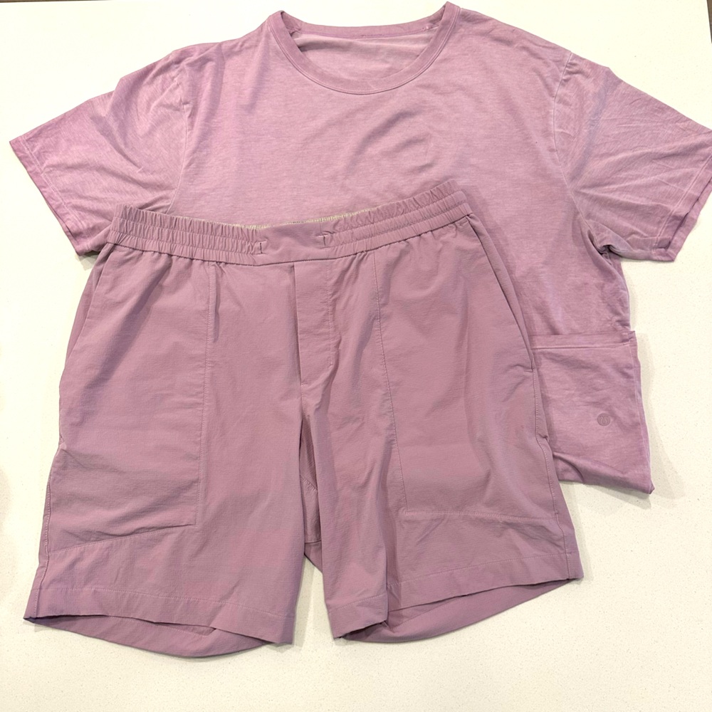 Lululemon Athletic Bowline Short 7” Stretch Ripstop size L and Basic Lulu Shirt